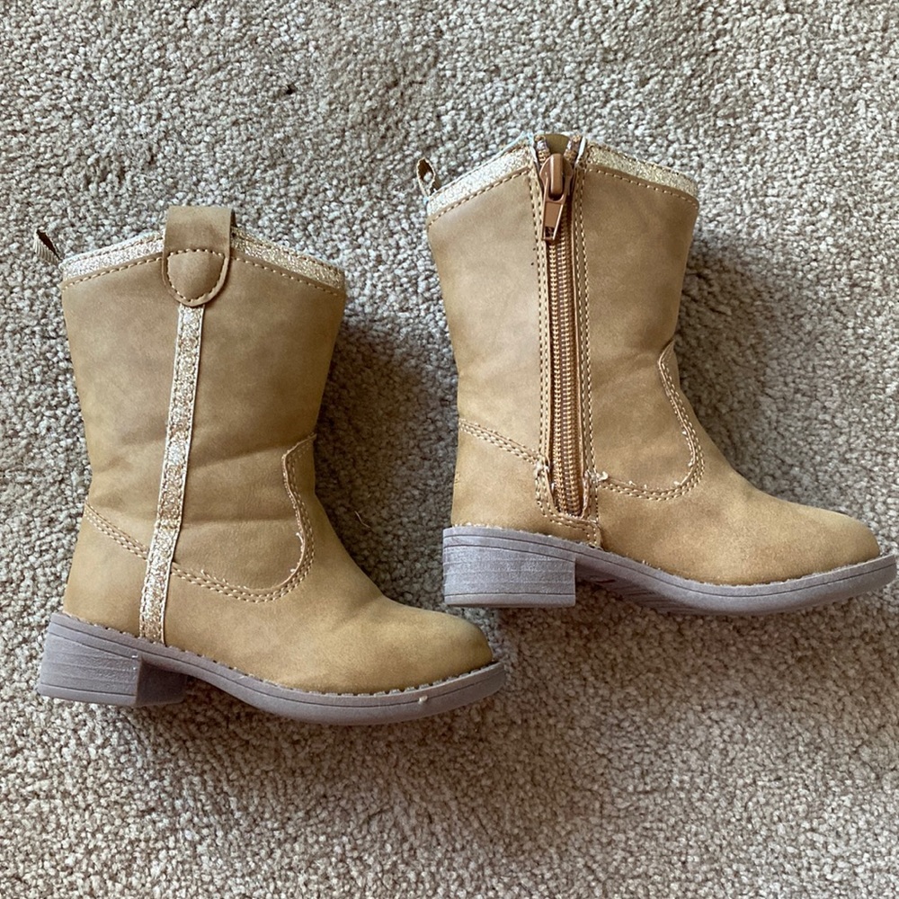OshKosh Gold Glitter Boots Toddler